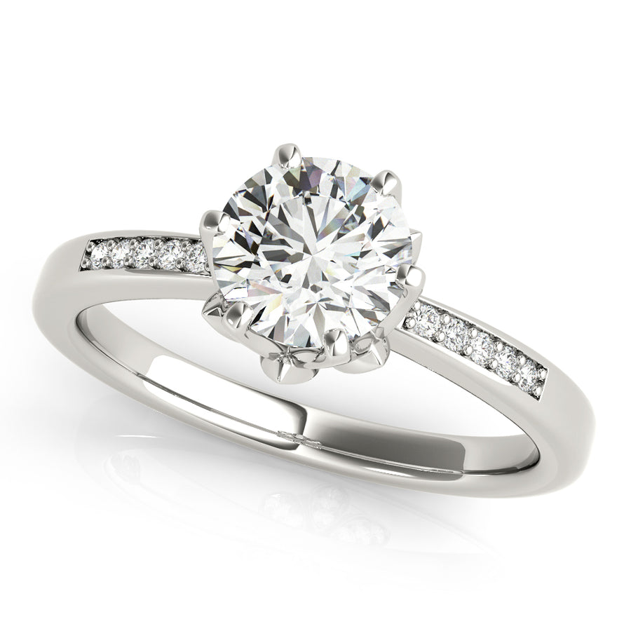 Semi-Mount Diamond Engagement Ring with 3/4 Carat Total Weight in SI1-SI2 G-H Quality