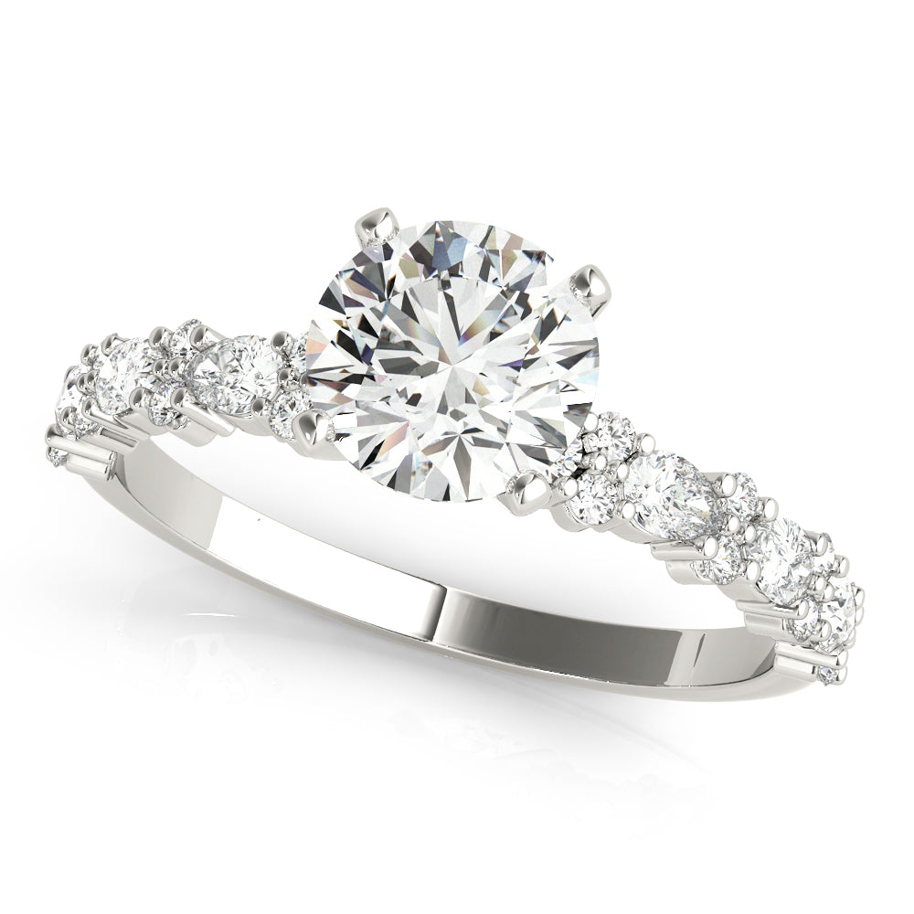 Semi-Mount Diamond Engagement Ring with 5/8 Carat Total Weight in G-H SI1-SI2 Quality
