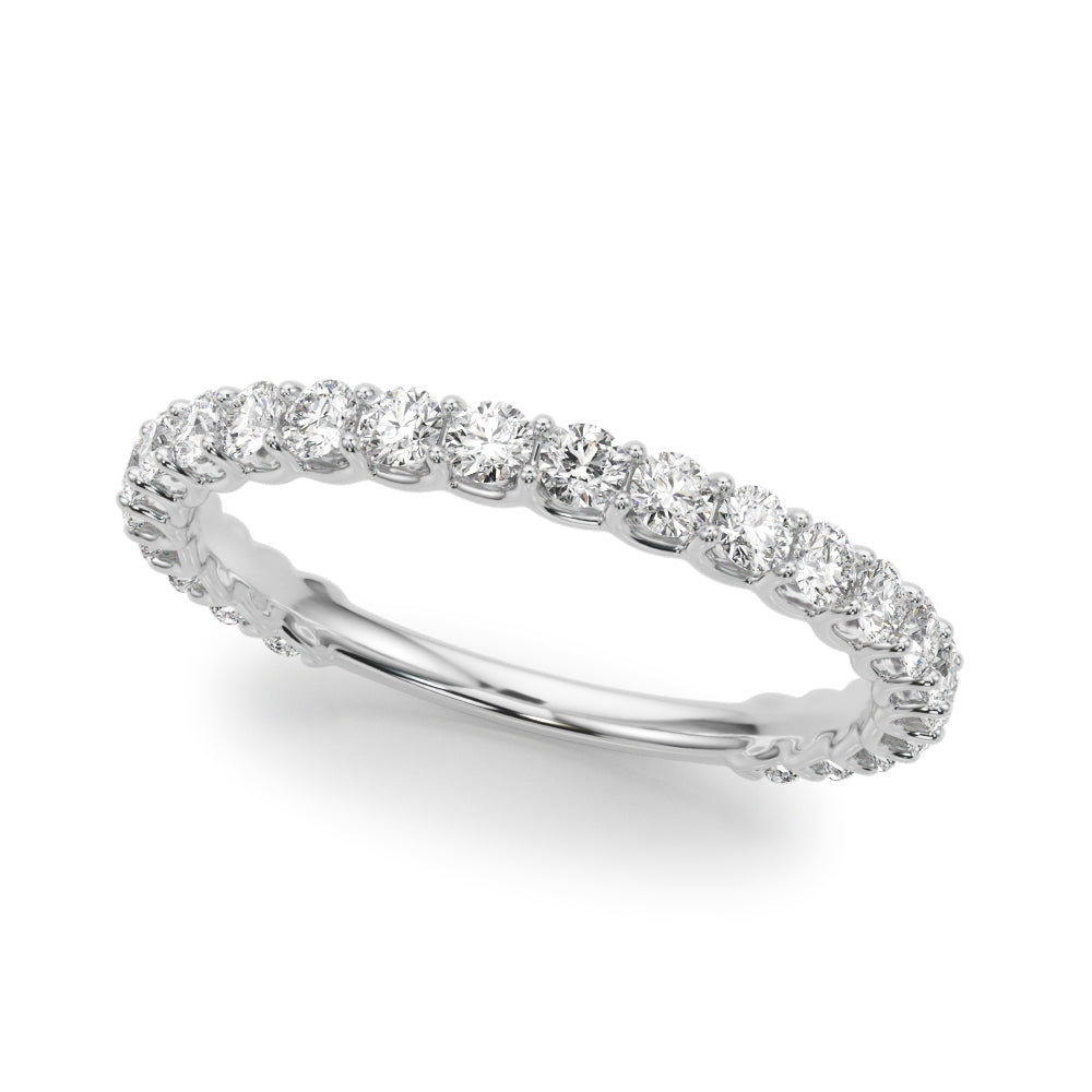 Classic Wedding Band Ring with 3/4 Carat Total Weight Diamond Accents in G-H Color, SI1-SI2 Clarity