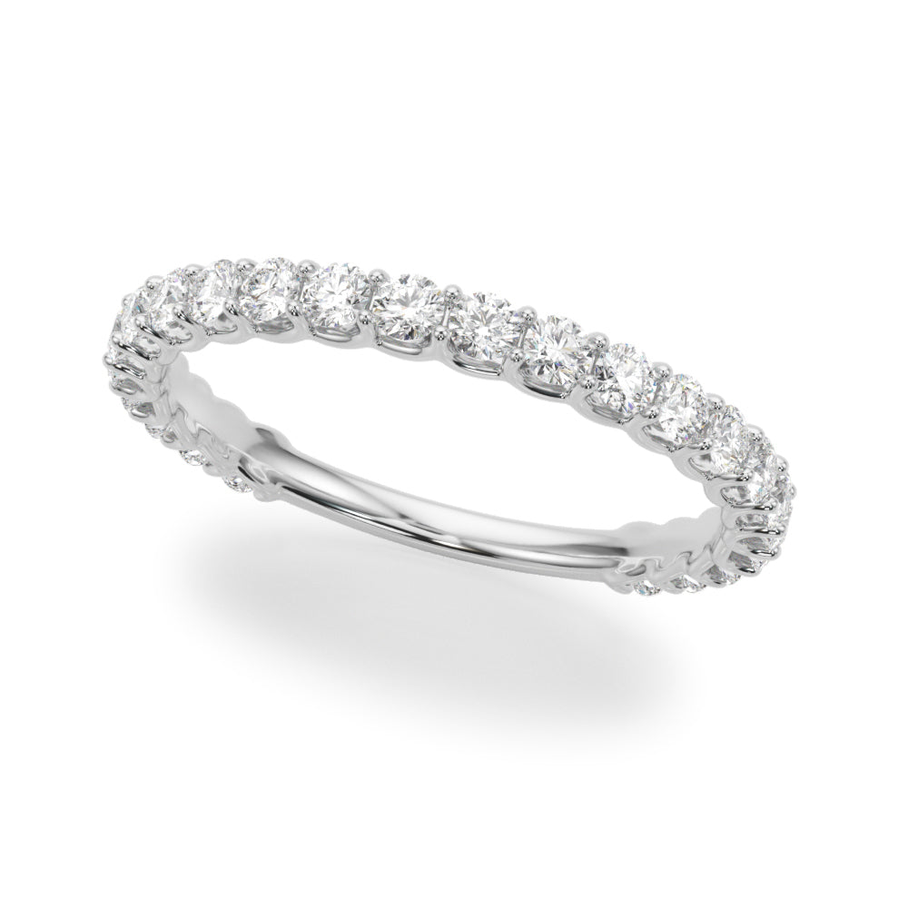 Classic Wedding Band Ring with 3/4 Carat Total Weight Diamonds in G-H Color and SI1-SI2 Clarity