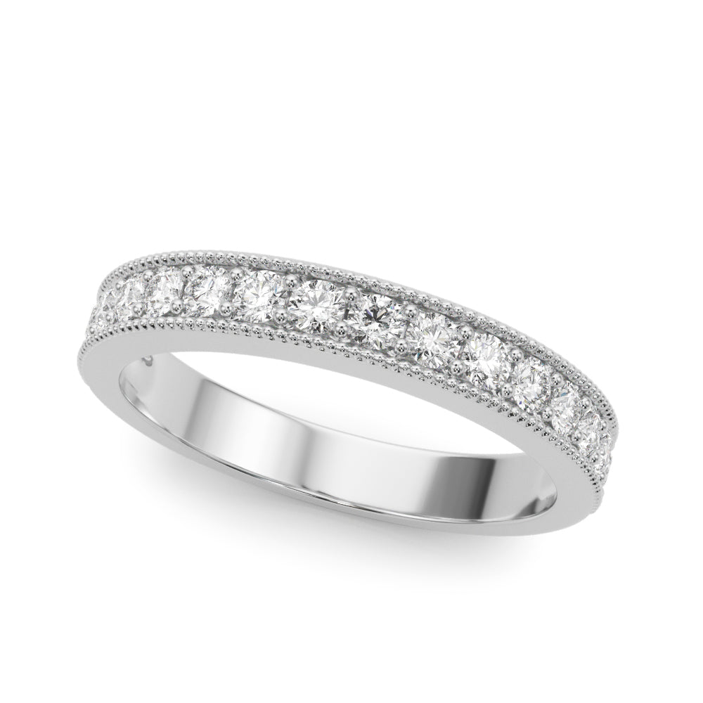 Classic Wedding Band with 1/4 Carat Total Weight Diamonds in G-H SI1-SI2 Quality