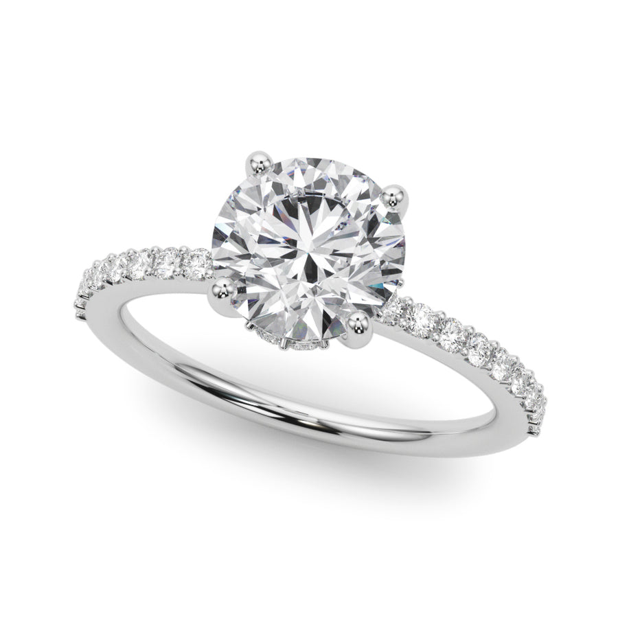 New Styles,Engagement Rings/Single Row/Prong Set,Engagement Rings/Hidden Halo/Round,Engagement Rings/New Bridal
