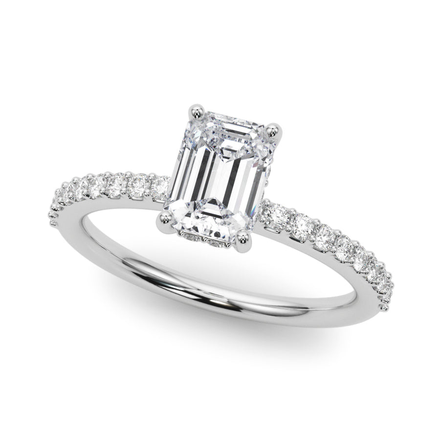 New Styles,Engagement Rings/Hidden Halo/Emerald,Engagement Rings/Single Row/Prong Set,Engagement Rings/New Bridal