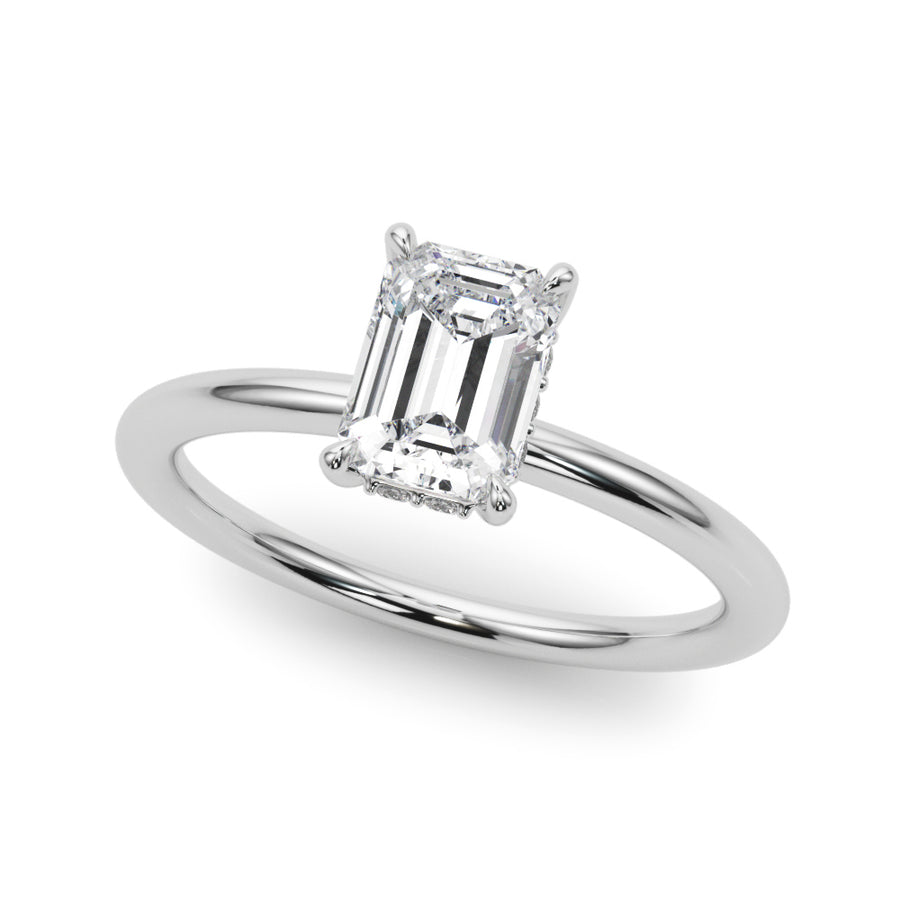 Elegant Hidden Halo Diamond Engagement Ring with 2.12 Carat Total Weight, SI1-SI2 G-H Diamonds