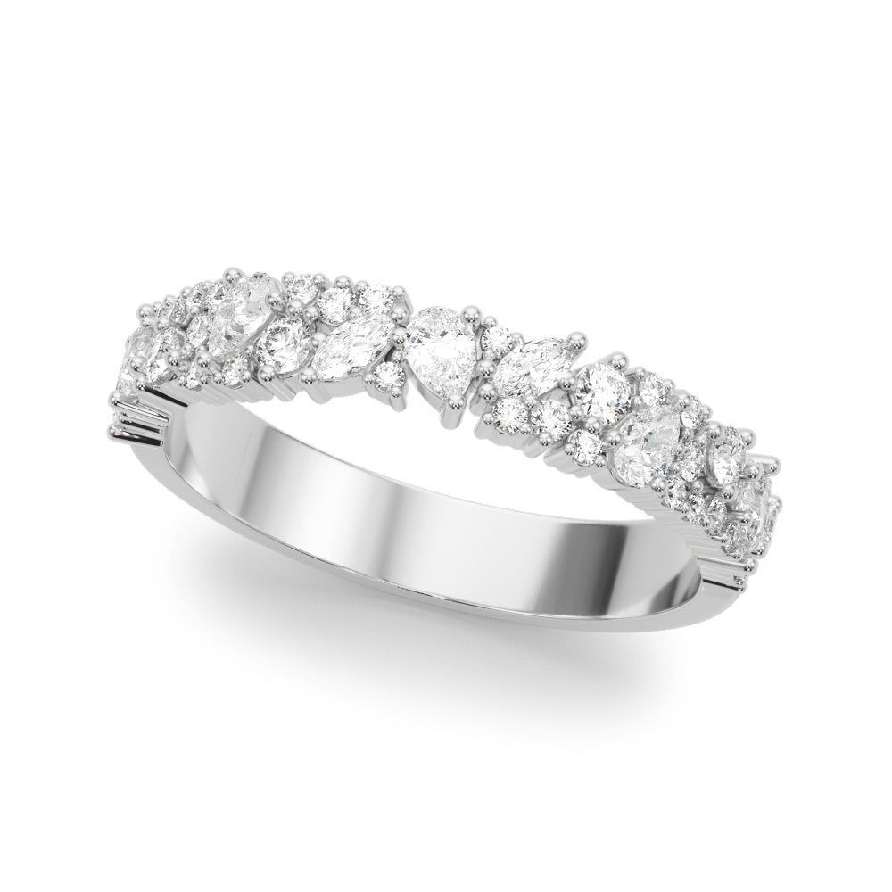 Classic Diamond Wedding Band Ring with 0.72 Carat Total Weight in G-H SI1-SI2 Quality