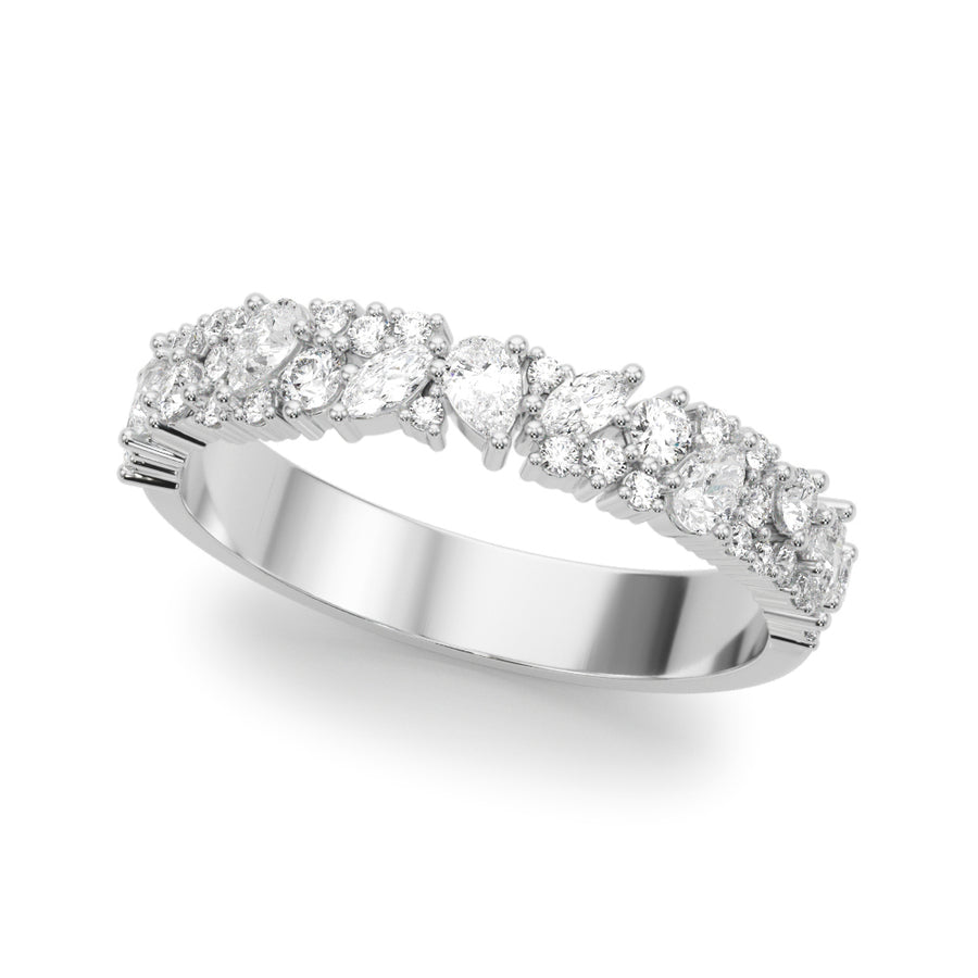 Classic Diamond Wedding Band Ring with 0.72 Carat Total Weight in G-H SI1-SI2 Quality