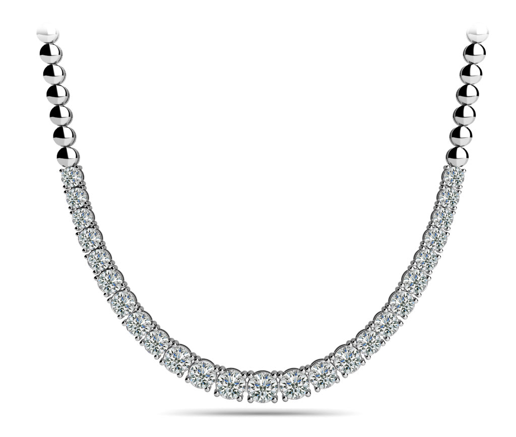 Elegant Graduated Basket Semi-Mount Ring with 5 Carat Total Diamond Weight, SI1-SI2 G-H Quality