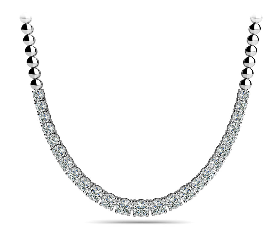Graduated Diamond Basket Semi-Mount Ring with 4 Carat Total Weight, SI1-SI2 G-H Quality