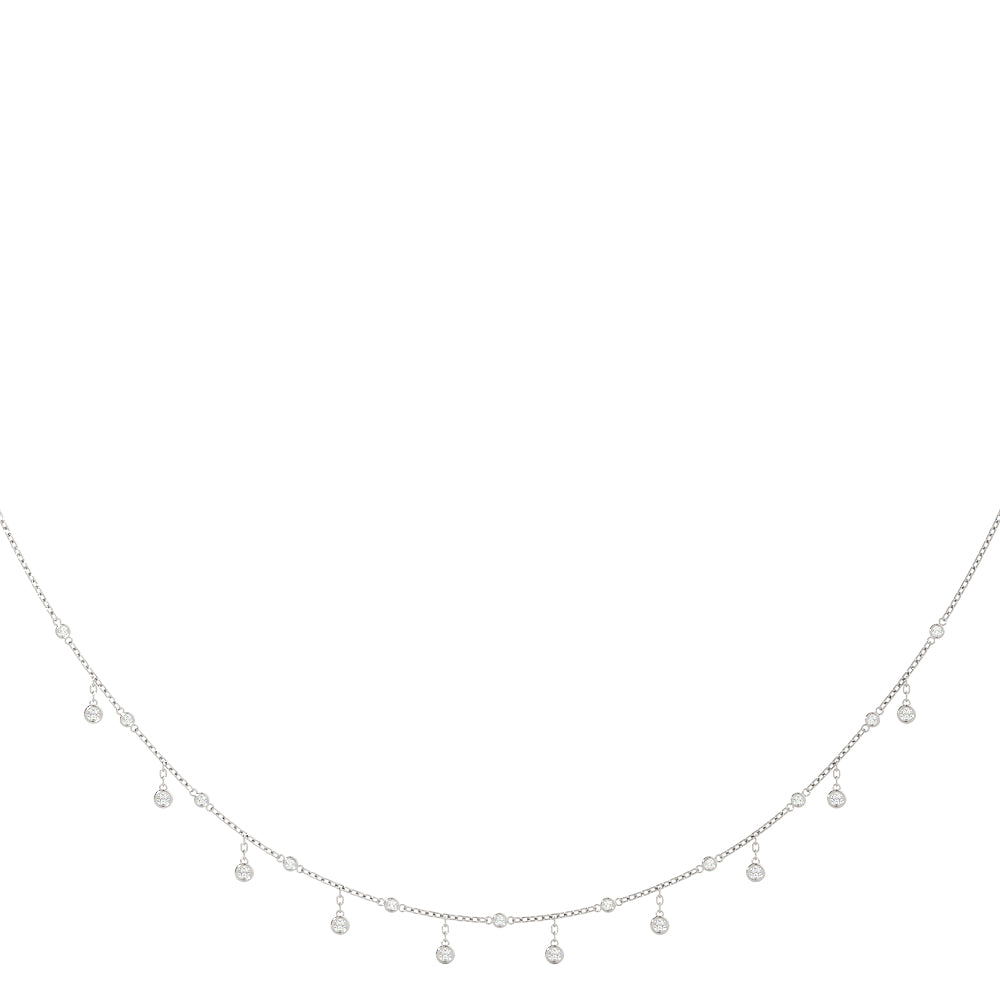 Elegant 1.33 Carat Total Weight Diamond Necklace in G-H SI1-SI2 Quality