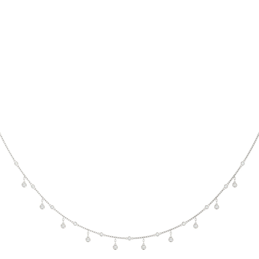 Three-Quarter Carat Total Weight Diamond Necklace with SI1-SI2 G-H Quality Stones