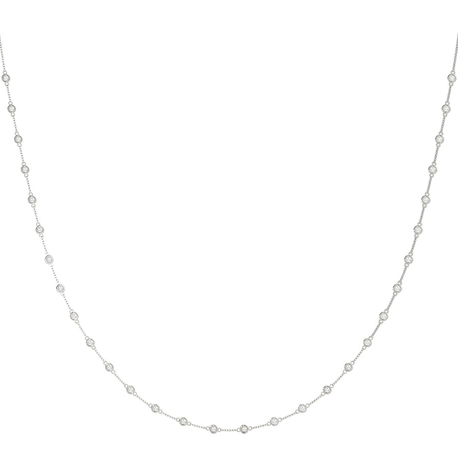 Elegant Diamond Necklace with 1.20 Carat Total Weight SI1-SI2 G-H Quality Stones
