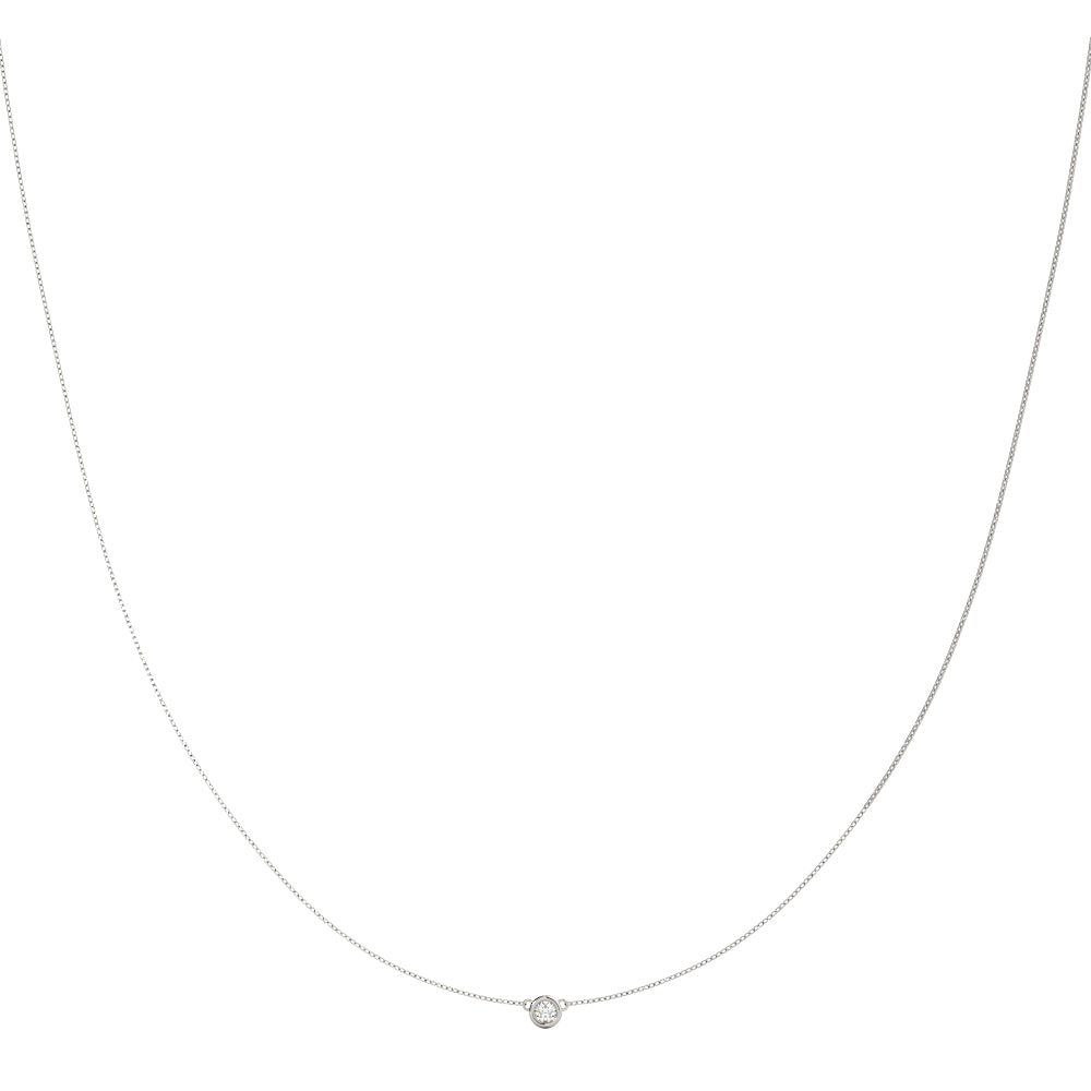 Elegant Diamond Necklace with 1/4 Carat Total Weight SI1-SI2 G-H Quality Stones