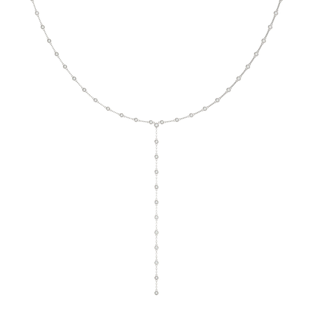 Elegant Diamond Necklace with 2.60 Carat Total Weight in SI1-SI2 G-H Quality Stones
