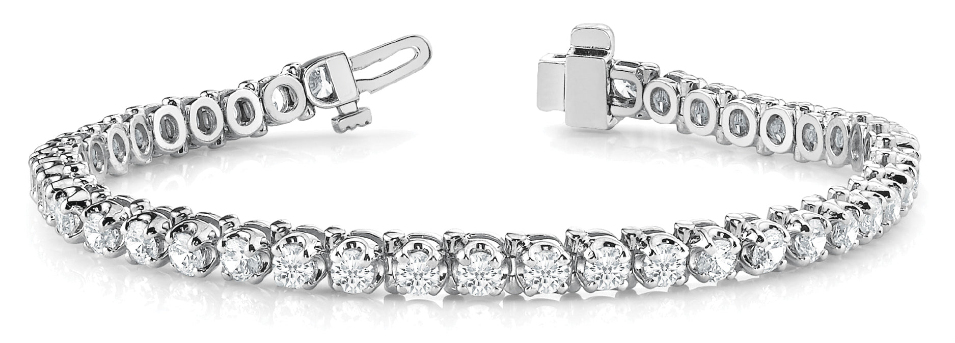 Dainty Diamond Bracelet with 0.75 Carat Total Weight Prong Set Stones in G-H Color