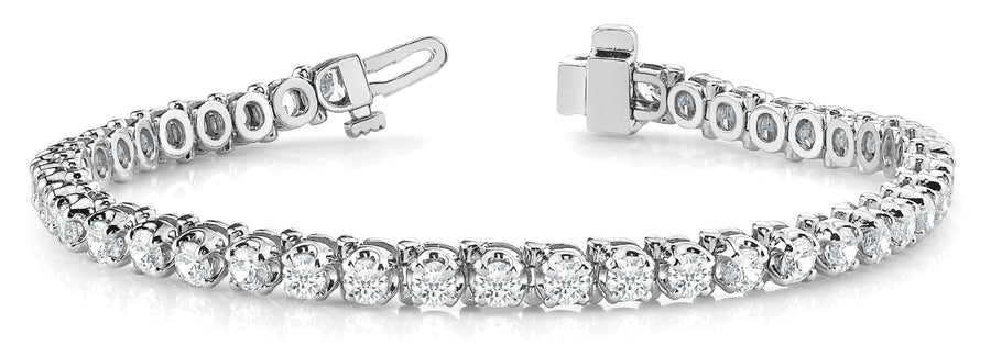 Dainty Diamond Bracelet with 0.75 Carat Total Weight Prong Set Stones in G-H Color
