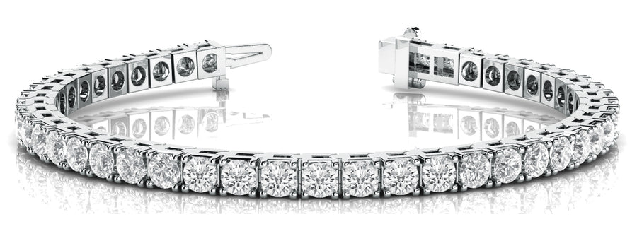 Elegant Prong-Set Diamond Bracelet with 7 Carat Total Weight in G-H SI1-SI2 Quality