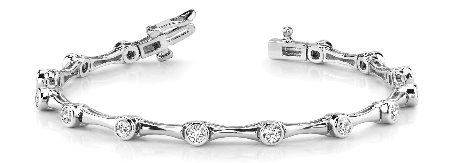 Three-Quarter Carat Total Weight Diamond Bracelet with SI1-SI2 G-H Stones