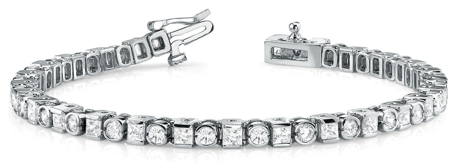 6.5 Carat Total Weight Diamond Bracelet with SI1-SI2 G-H Quality Stones
