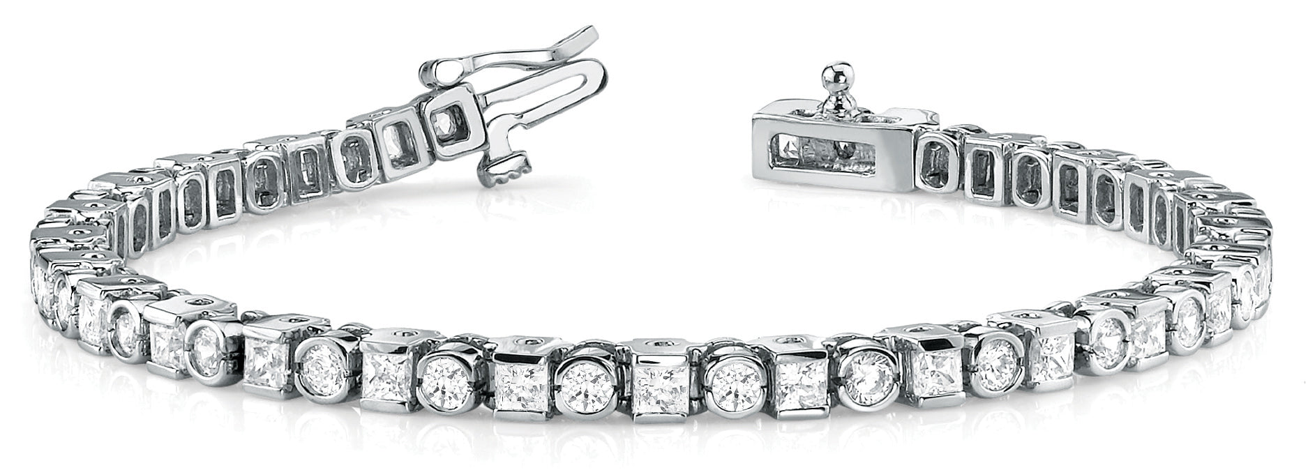 4 Carat Total Weight Diamond Bracelet with SI1-SI2 G-H Quality Stones