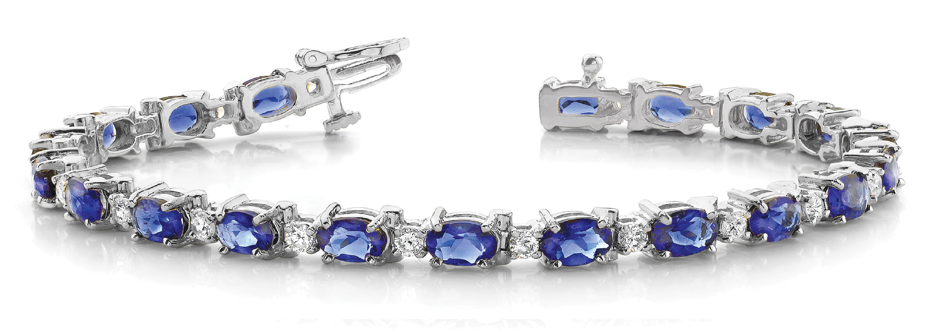 Polished Diamond Bracelet with 1 Carat Total Weight in G-H Color, SI1-SI2 Clarity