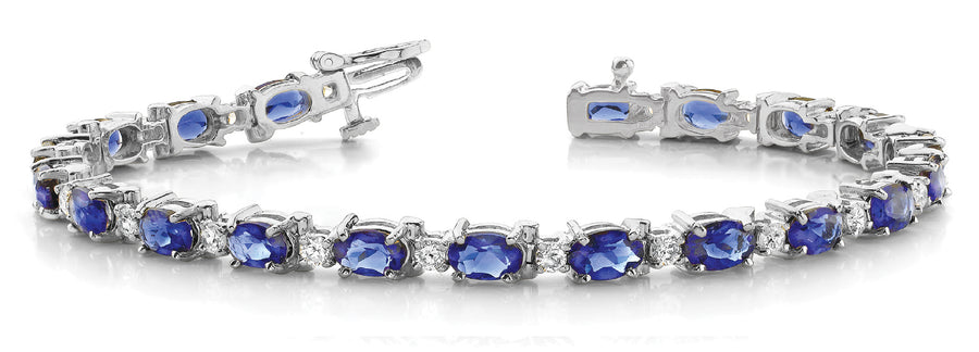 Polished Diamond Bracelet with 1 Carat Total Weight in G-H Color, SI1-SI2 Clarity