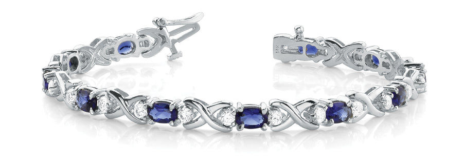 Polished Diamond Bracelet with 1.25 Carat Total Weight in SI1-SI2 G-H Quality Stones