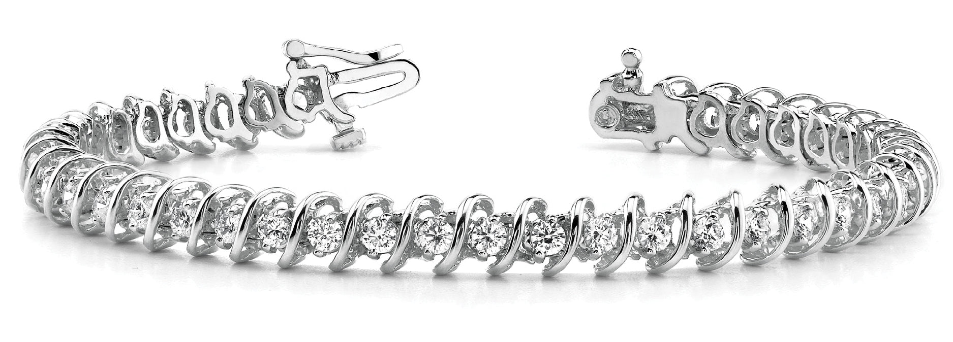 Elegant Diamond Line Bracelet with 5 Carat Total Weight in G-H SI1-SI2 Quality