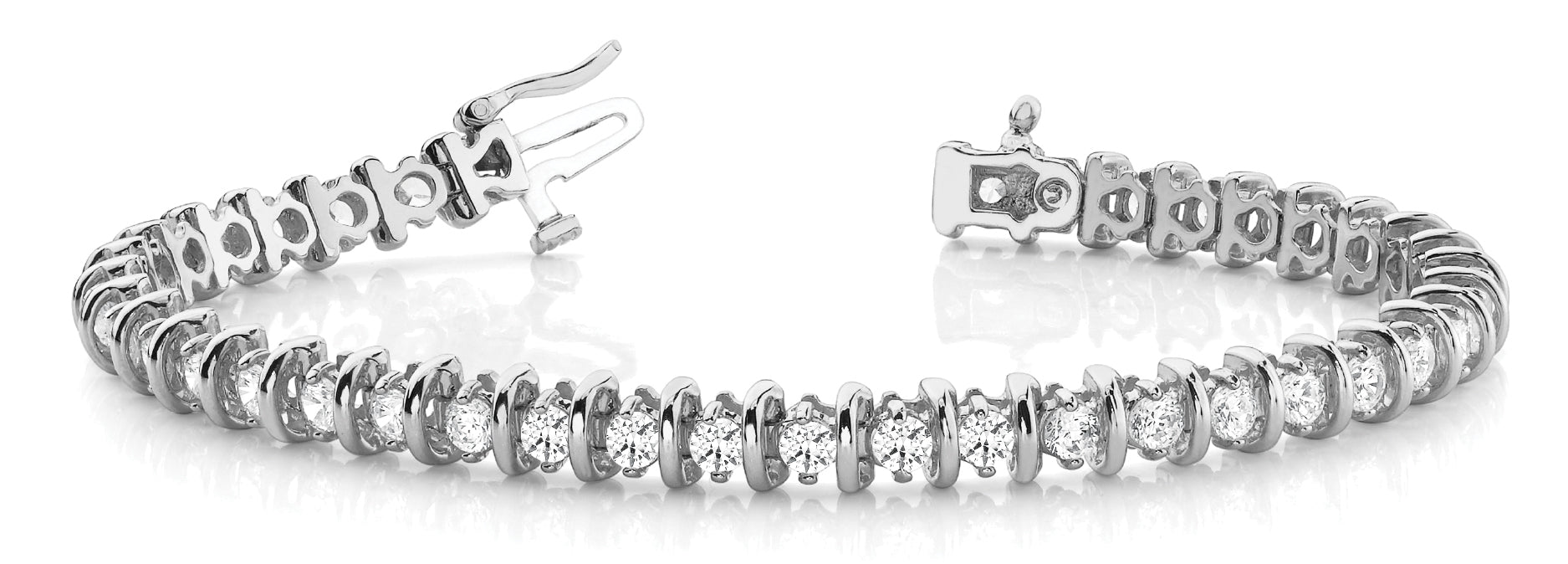 Elegant Diamond Bracelet with 4 Carat Total Weight in SI1-SI2 G-H Quality Stones