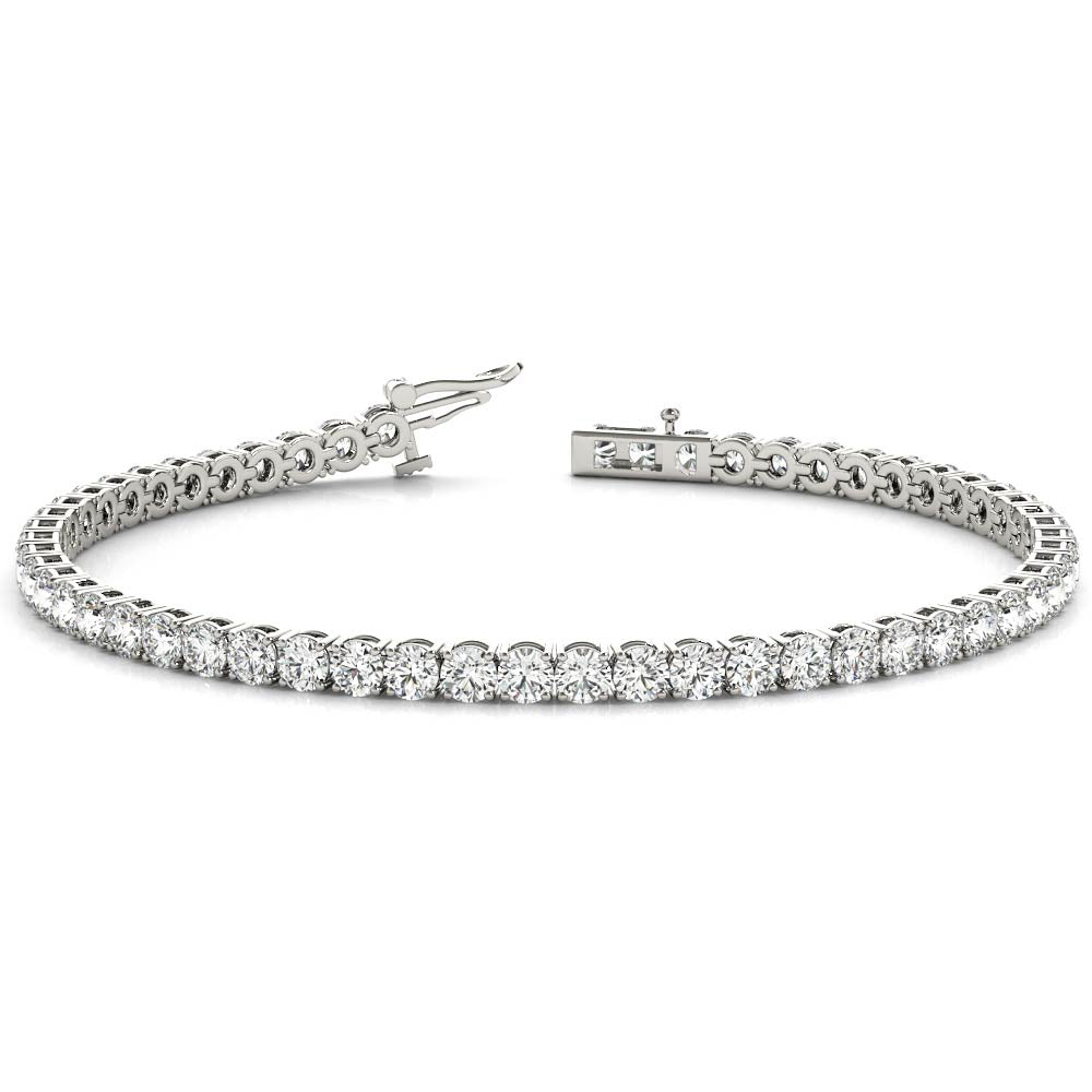Elegant Prong-Set Diamond Bracelet with 4.20 Carat Total Weight in G-H SI1-SI2 Quality