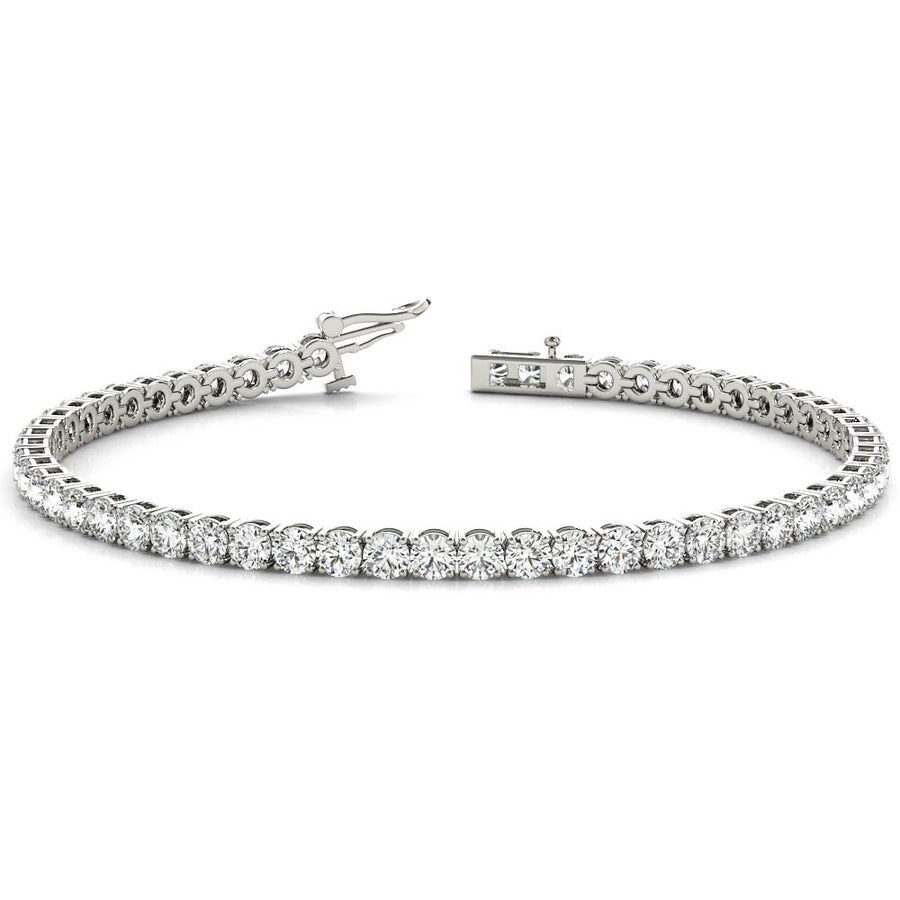 Elegant Prong-Set Diamond Bracelet with 4.20 Carat Total Weight in G-H SI1-SI2 Quality