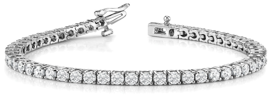Elegant Prong-Set Diamond Bracelet with 9 Carat Total Weight, SI1-SI2 G-H Quality