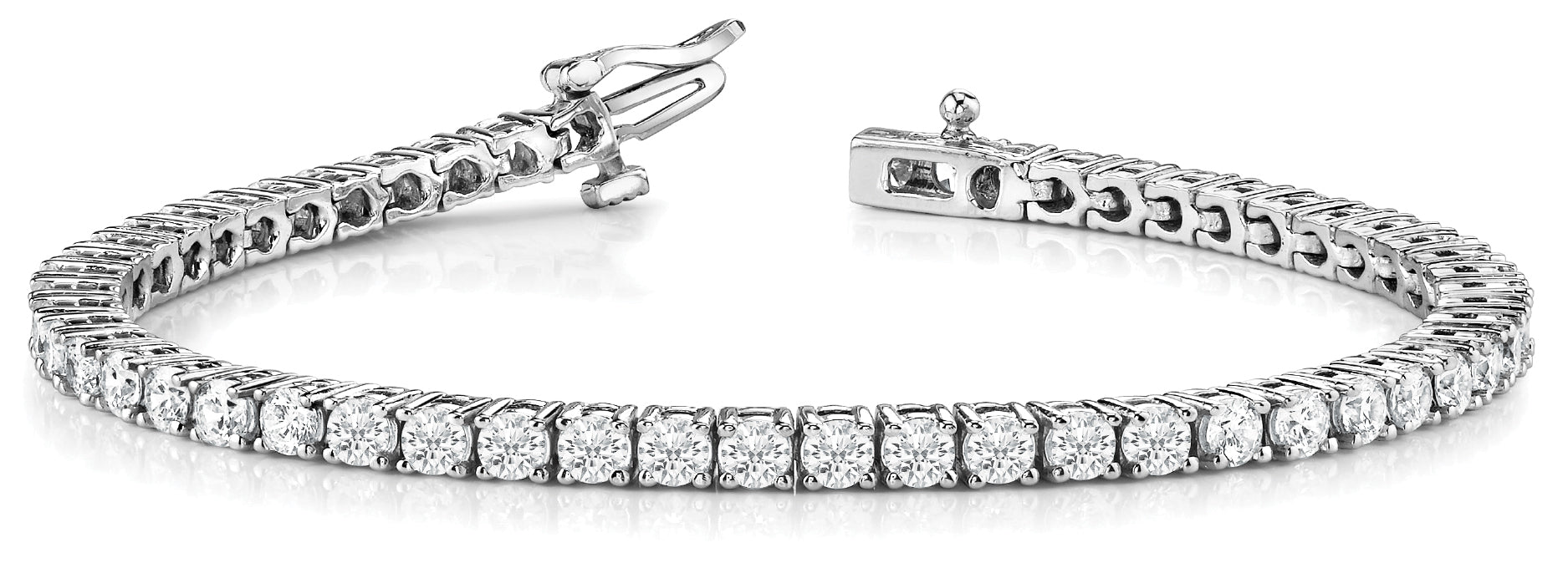 Elegant Prong-Set Diamond Bracelet with 6.125 Carat Total Weight in G-H SI1-SI2 Quality
