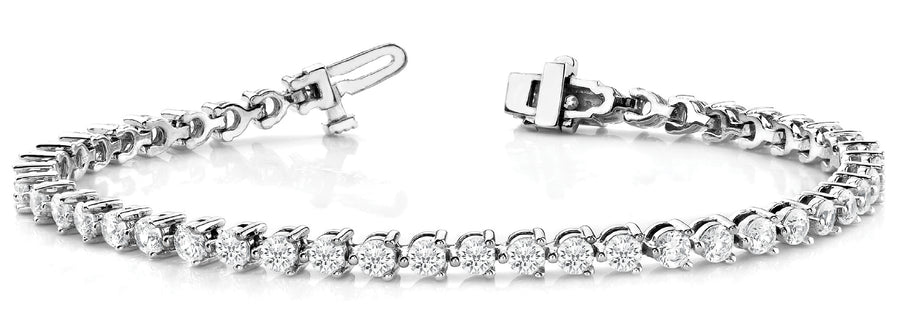 Elegant Prong-Set Diamond Bracelet with 6.15 Carat Total Weight in G-H SI1-SI2 Quality