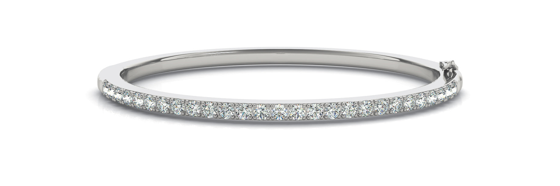 Elegant Diamond Bangle with 2.94 Carat Total Weight in G-H SI1-SI2 Quality