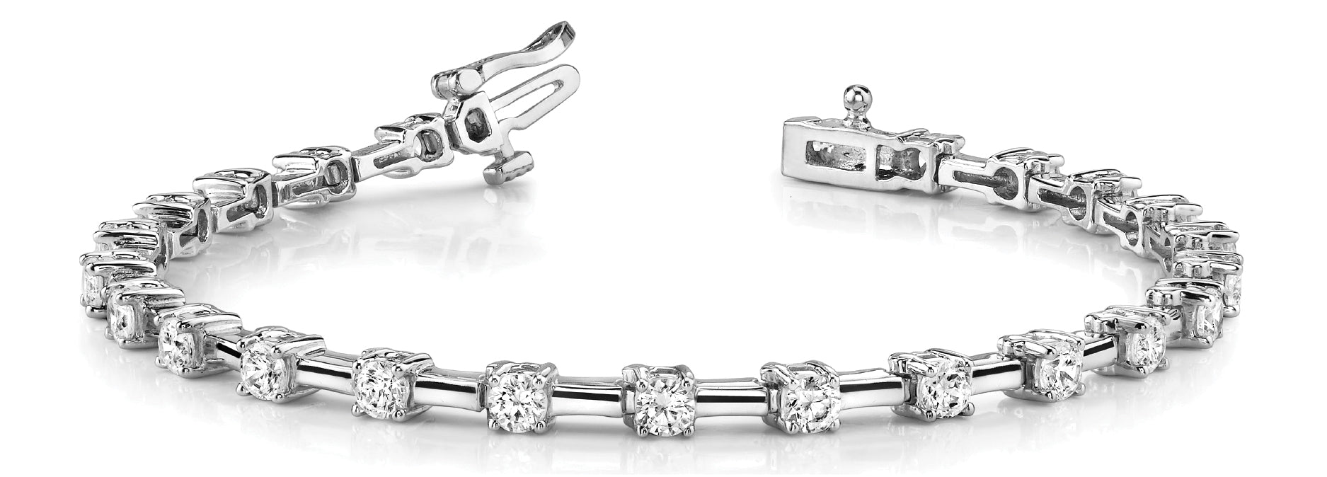 Diamond Tennis Bracelet with 4.94 Carat Total Weight in G-H SI1-SI2 Quality