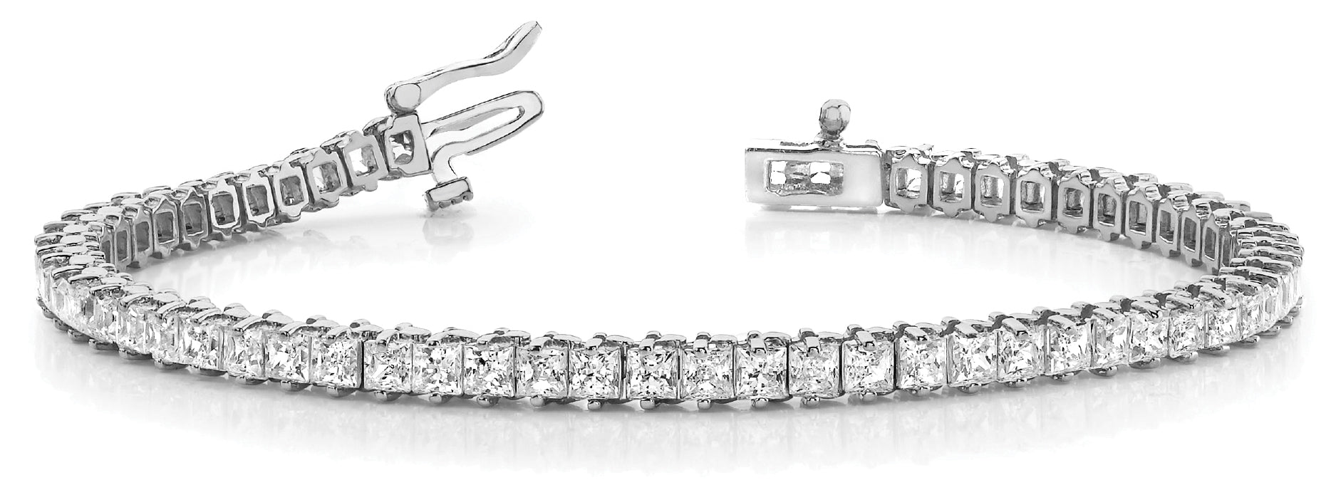 Elegant Prong-Set Diamond Bracelet with 9 Carat Total Weight, SI1-SI2 G-H Quality