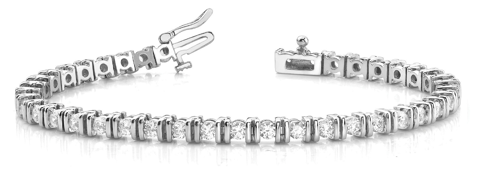 Elegant Diamond Bracelet with 4 Carat Total Weight in G-H SI1-SI2 Quality