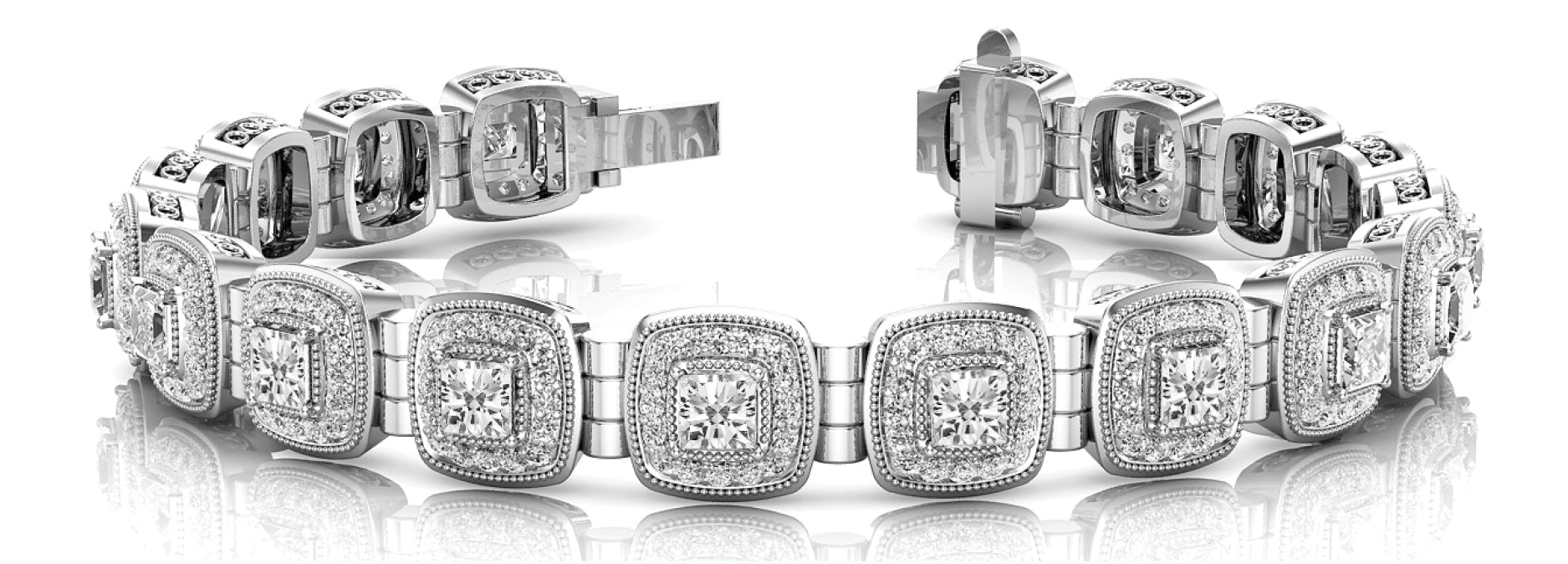 Elegant Diamond Bracelet with 4.66 Carat Total Weight in SI1-SI2 G-H Quality