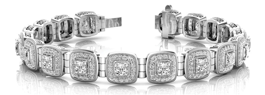 Elegant Diamond Bracelet with 4.66 Carat Total Weight in SI1-SI2 G-H Quality