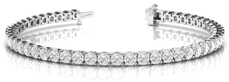 7.68 Carat Total Weight Diamond Bracelet with SI1-SI2 G-H Quality Stones