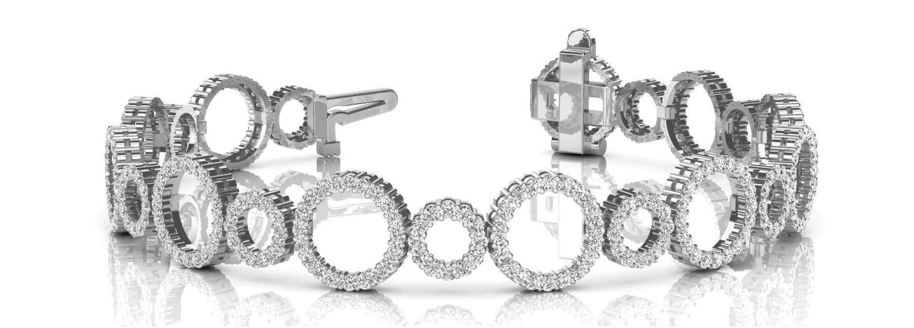Elegant Diamond Bracelet with 6 Carat Total Weight in SI1-SI2 G-H Quality Stones