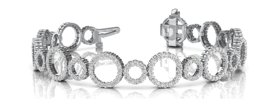 Elegant Diamond Bracelet with 6 Carat Total Weight in SI1-SI2 G-H Quality Stones