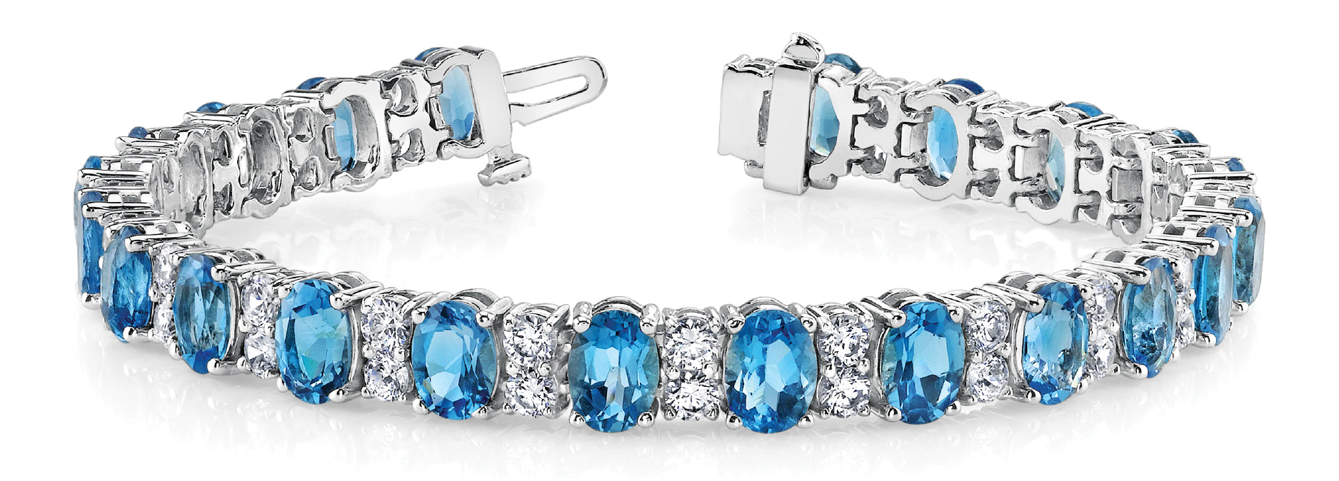 Polished Diamond Bracelet with 2 Carat Total Weight SI1-SI2 G-H Stones