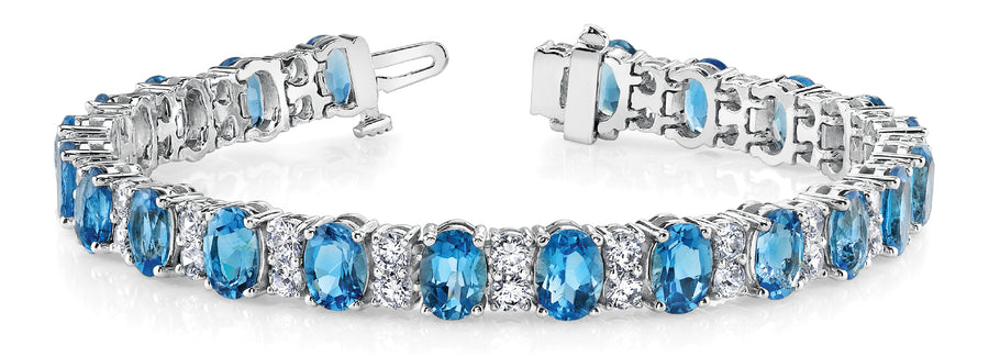 Polished Diamond Bracelet with 2 Carat Total Weight SI1-SI2 G-H Stones