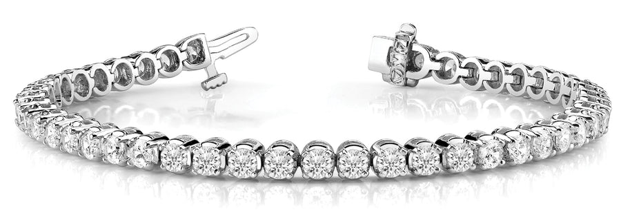 Elegant Prong-Set Diamond Bracelet with 9.5 Carat Total Weight in G-H SI1-SI2 Quality