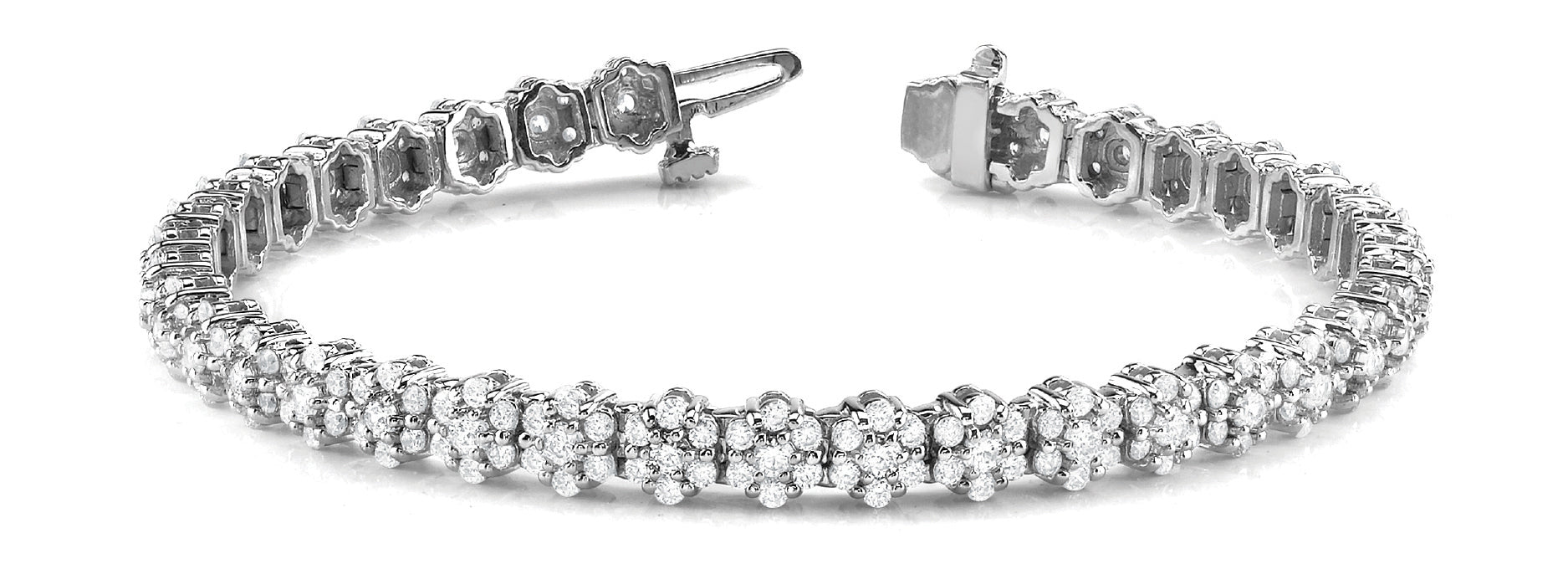 Elegant Diamond Bracelet with 4.625 Carat Total Weight in SI1-SI2 G-H Quality Stones