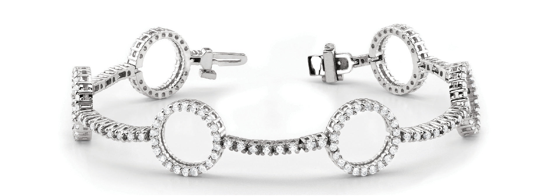 Elegant Diamond Bracelet with 2.5 Carat Total Weight in SI1-SI2 G-H Quality Stones