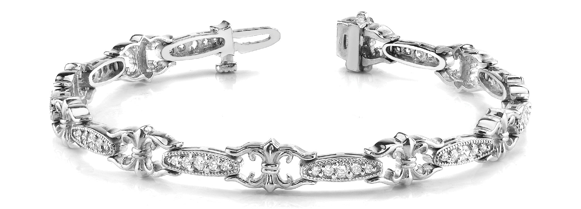 Elegant 1 Carat Total Weight Diamond Bracelet in G-H SI1-SI2 Quality