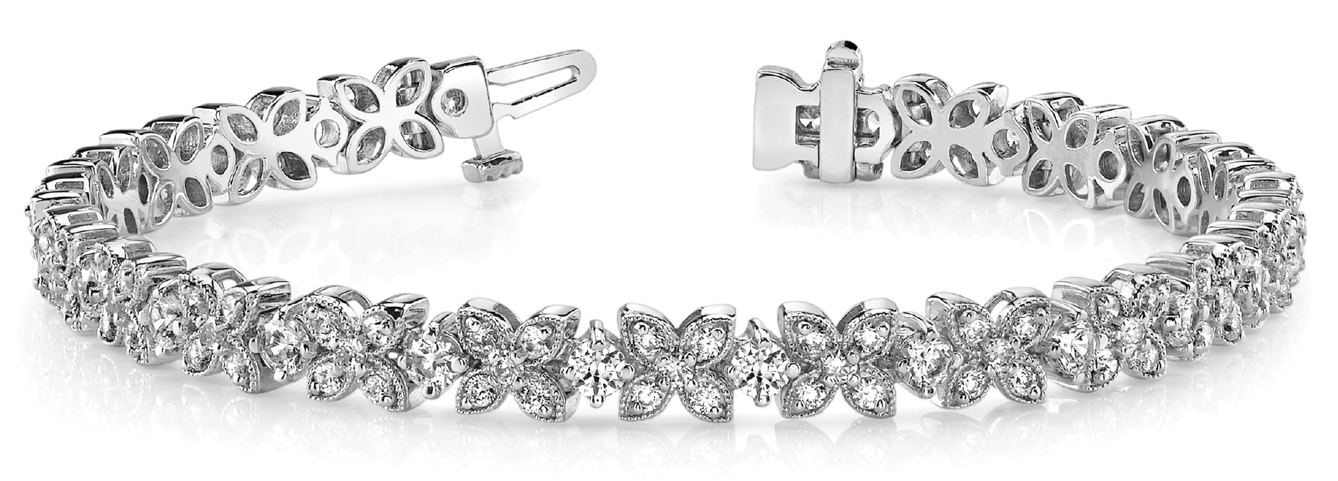 Elegant Diamond Bracelet with 3.25 Carat Total Weight SI1-SI2 G-H Quality Stones