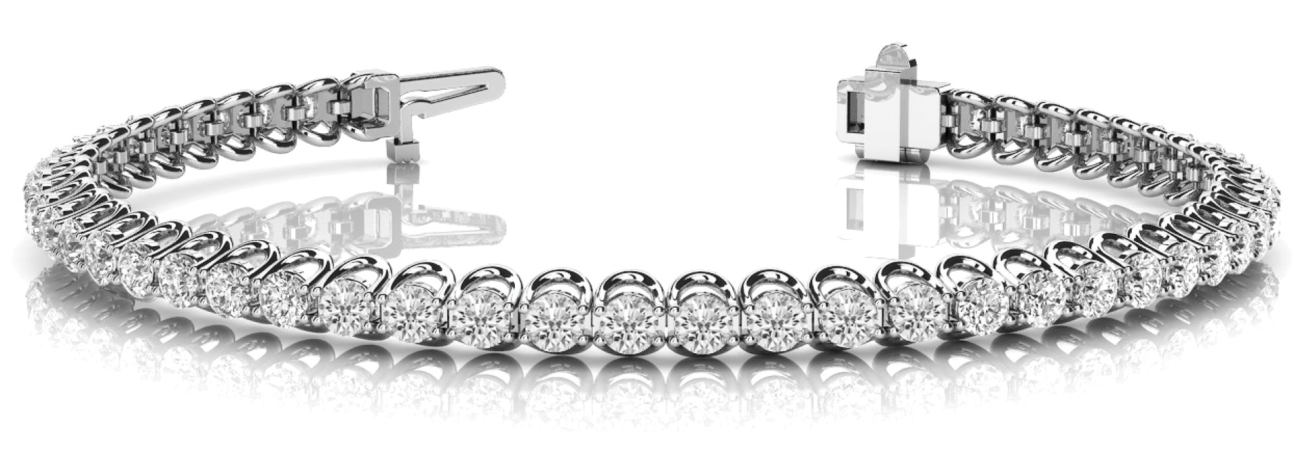 Elegant Prong-Set Diamond Bracelet with 7.92 Carat Total Weight in G-H SI1-SI2 Quality